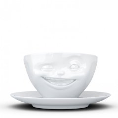 Coffee cup "Winking" in white, 200 ml