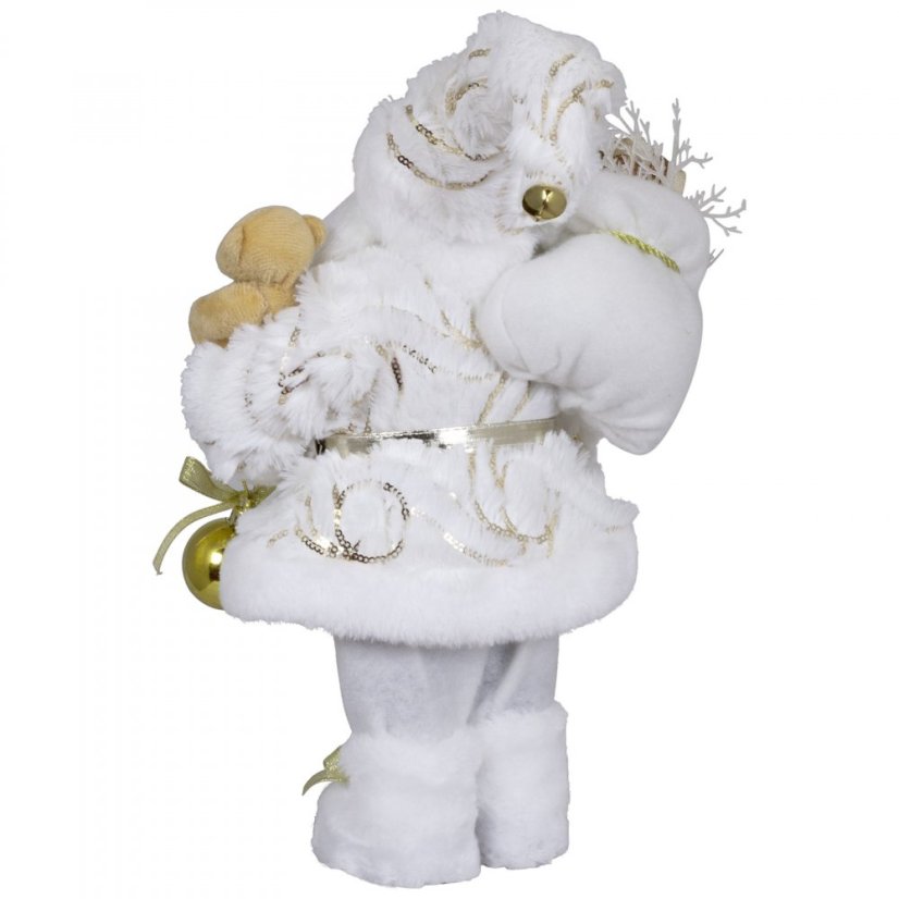Christmas decoration Santa with teddy bear 30 cm
