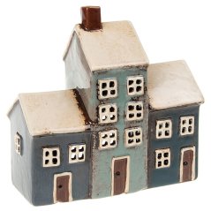 Ceramic candle holder House 16 cm