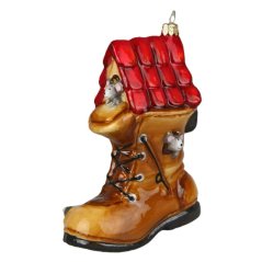 Sběratelská skleněná ozdoba na stromeček Myší domek