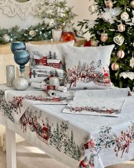 Tapestry Christmas placemat with Santa on a sleigh 33x53 cm