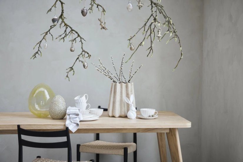 Porcelánový šálek a podšálek Chryzantéma béžový 400 ml