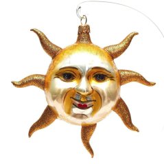 Sběratelská skleněná ozdoba na stromeček Slunce