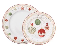 Porcelanowy zestaw do jadalni dla 4 osób Dekoracja 8 szt.