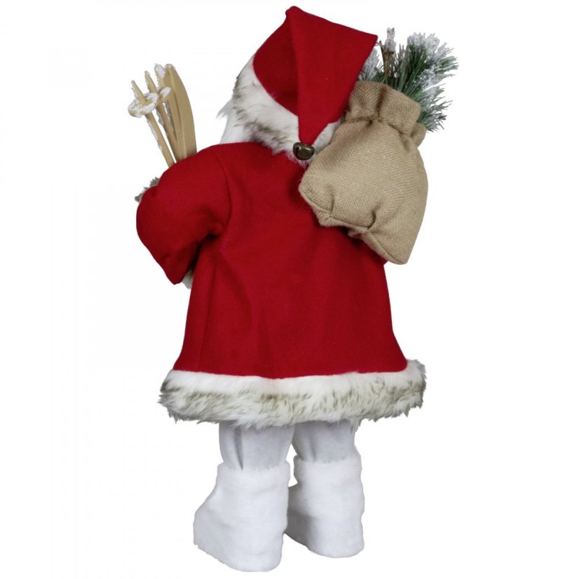 Christmas decoration Santa with skis 60 cm