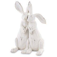 Osterdekoration Hasenpaar groß