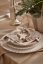 Porcelain oval serving plate Chrysanthemum beige 30 cm