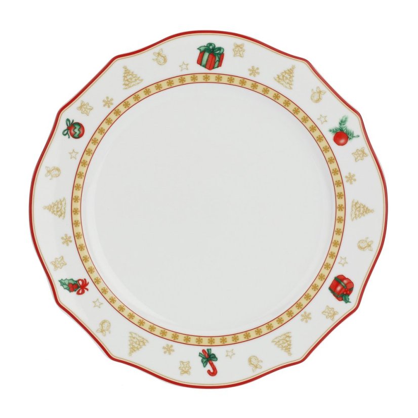 Porcelain dining set Christmas decorations 6 pcs