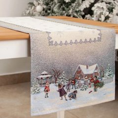 Vianočný behúň s motívom Zimné radovánky 45x140 cm