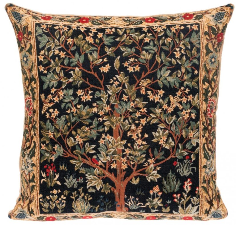 Gobelínový povlak na polštář Strom života, William Morris 45x45 cm