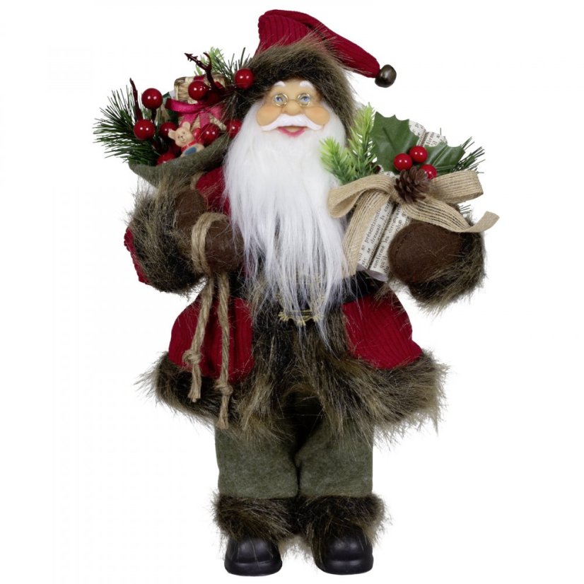 Christmas decoration Santa with presents 30 cm