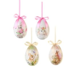 Veľkonočné dekoratívne vajíčka na zavesenie 4 ks