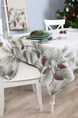 Christmas tablecloth with motif Pinecones