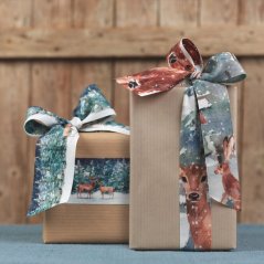 Wide Christmas fabric ribbon Les 6,3 cm x 15 metres