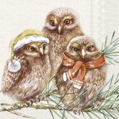 Weihnachten Papierservietten Eulen 20 Stück