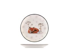 Stoneware Christmas dining set for 6 persons Forest animals 18 pcs