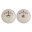 Set of 2 stoneware plates Christmas decoration 16 cm