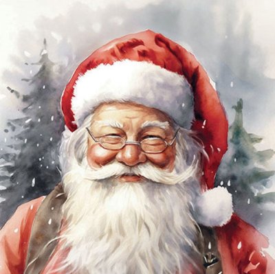 Christmas paper napkins Merry Santa 20 pcs
