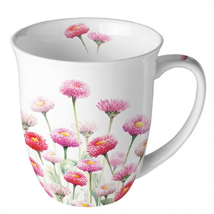 Porcelánový hrnek Květiny 400 ml