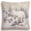 Tapestry Christmas pillowcase with polar bears 45x45 cm