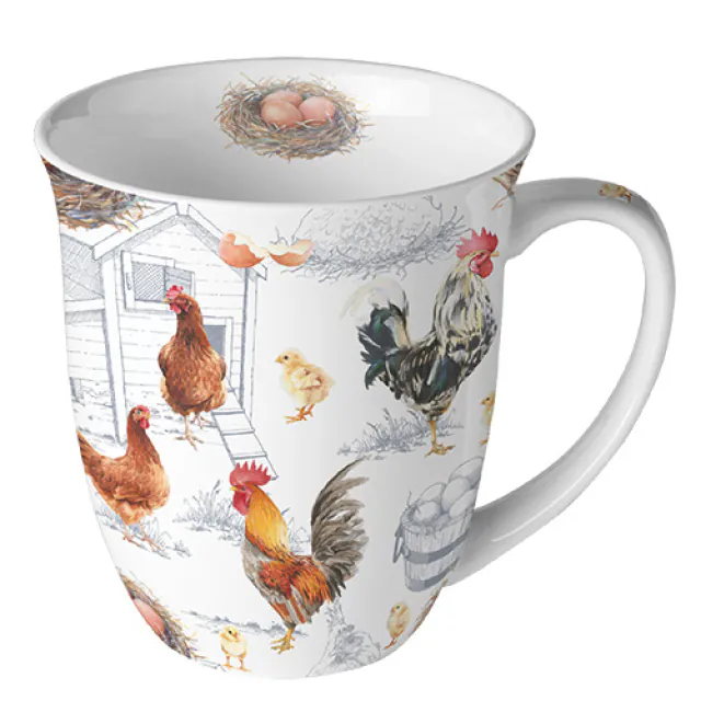 Porcelánový hrnek Slepčí farma 400 ml
