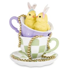 Veľkonočná výzdoba Kurčatá v šálke