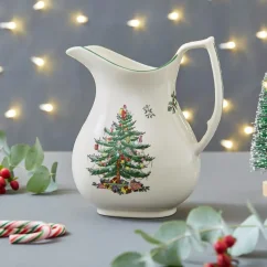 Veľký porcelánový džbán Retro vianočný stromček 1400 ml