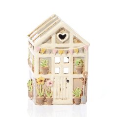 Świecznik ceramiczny Letni domek 11 cm