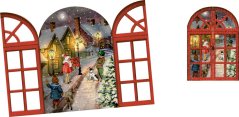 Postcard mini advent calendar Nostalgic window 16,5 x 11,5 cm