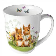 Porcelánový hrnek Malé veverky 400 ml