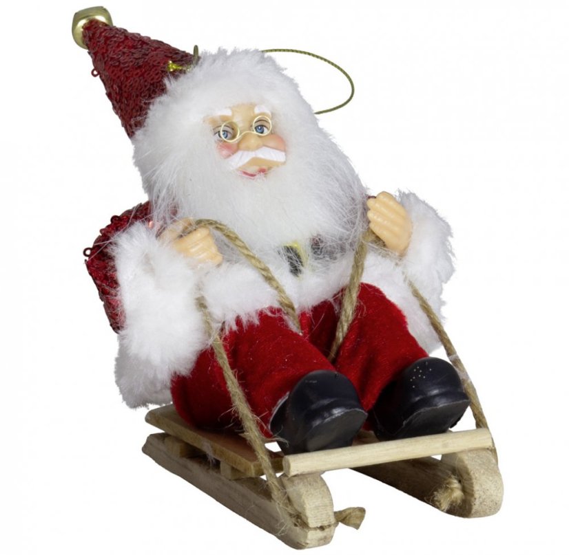 Ozdoba na stromeček Santa 18 cm