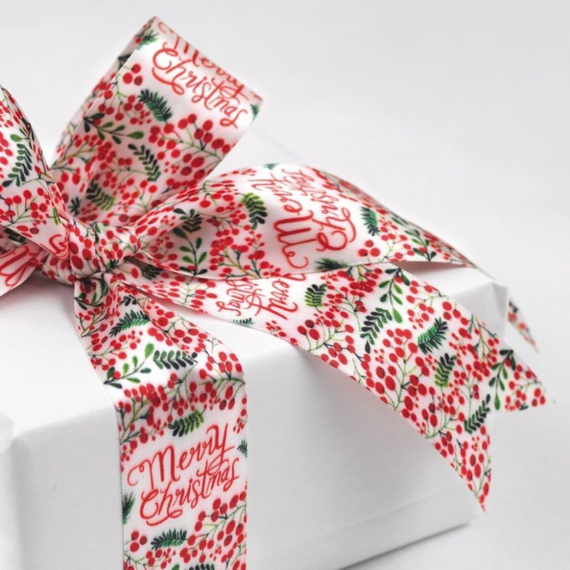 Christmas satin ribbon Merry Christmas 3,8 cm x 15 meters