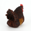 Garden figurine: Hen on a fence, dark brown