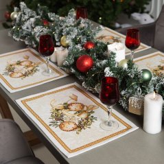 Tapestry Christmas placemat with Golden wreath motif 35x45 cm