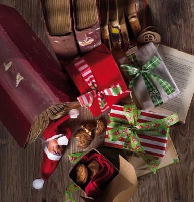 Christmas fabric ribbon Elf 3,8 cm x 15 meters