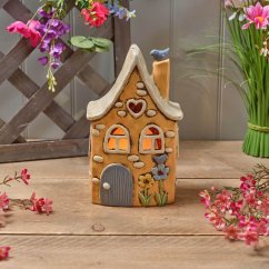 Świecznik ceramiczny Letni domek 26 cm
