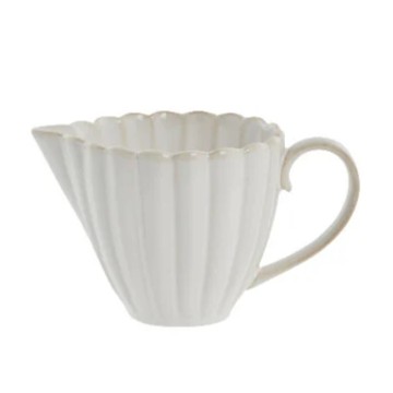 Porcelanowy dzbanek na mleko Chryzantema beżowy 225 ml