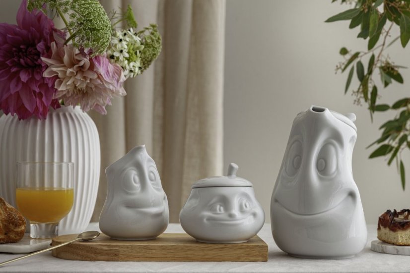 Tea pot "Good mood" in white, 1200 ml
