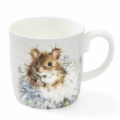 Large porcelain mug Mouse on dandelion 400 ml