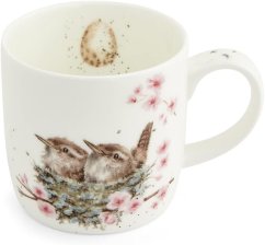 Porcelain mug Birds in the nest 310 ml