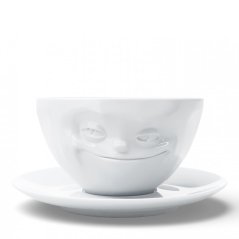 Coffee cup "Grinning" in white, 200 ml