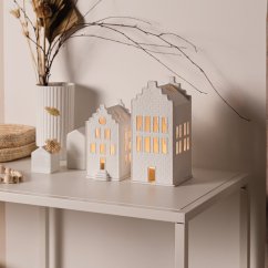Porcelánový svícen Domek 16 cm