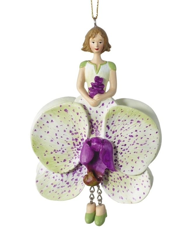 Dekorativní závěsná figurka Květinová dívka Orchideje