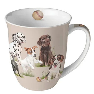 Porcelánový hrnček Šteniatka 400 ml