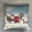 Gobelínový vánoční povlak na polštář s motivem Santa a andělé 45x45 cm