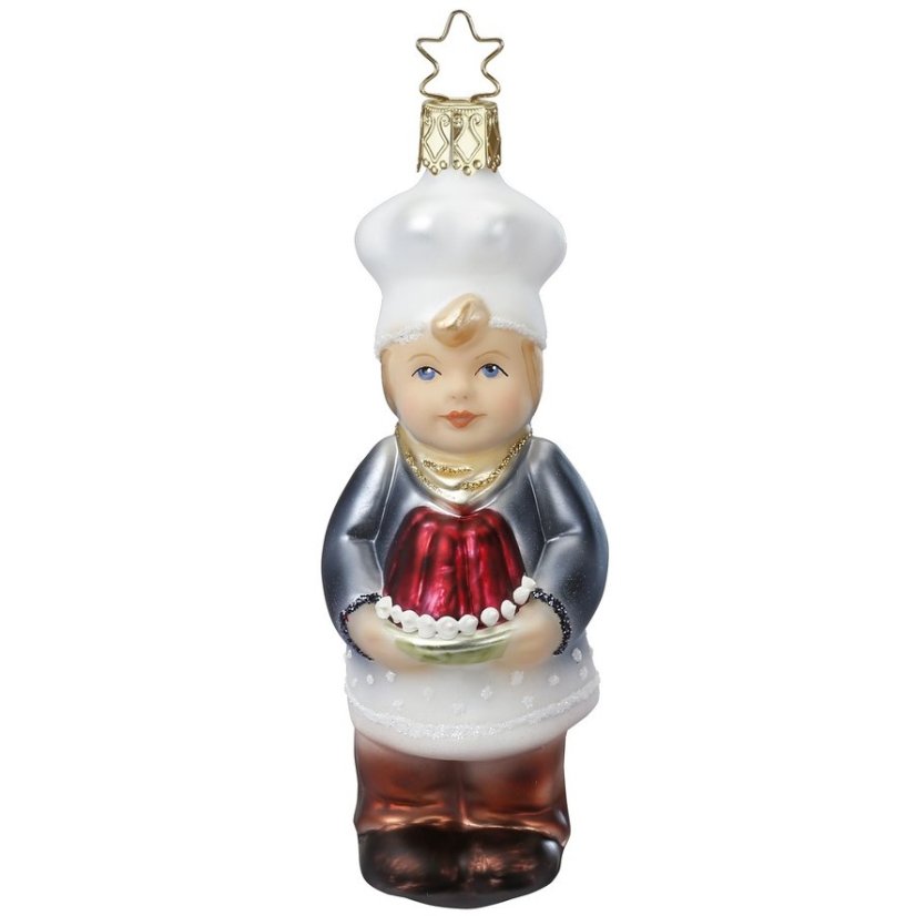 Collectible glass tree ornament Bake a cake