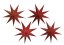 Red poinsettia 9-point decoration 60 cm