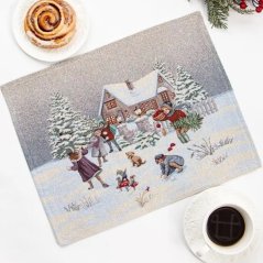Vianočná podložka s motívom Zimné radovánky 40x50 cm