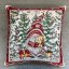 Žakárový vánoční povlak na polštář s motivem Trpaslík 50x50 cm