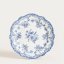 Blue and white flowers porcelain dessert plate, 19 cm